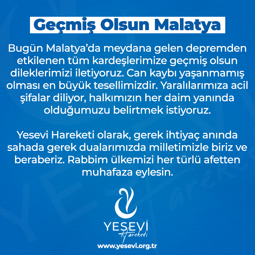 Geçmiş Olsun Malatya