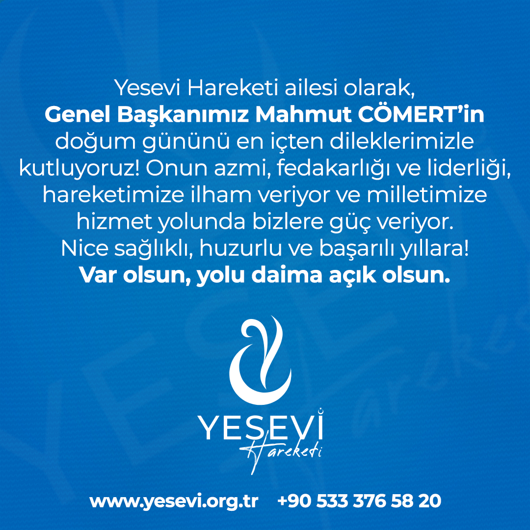 Genel Başkanımız Mahmut Cömert’in Doğum Günü Kutlu Olsun!