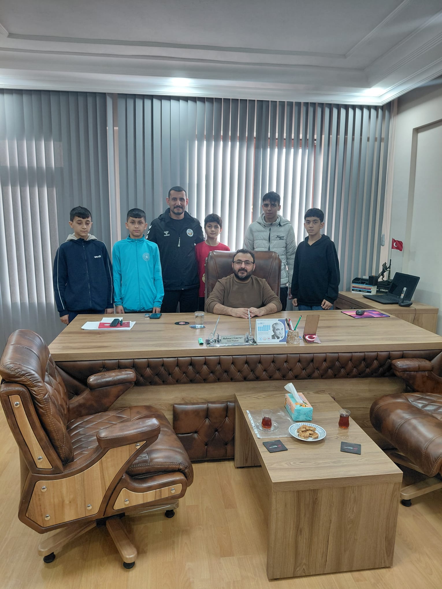 İl Şampiyonası Öncesi Sporcularımızdan Genel Başkanımız Mahmut Cömert’e Ziyaret