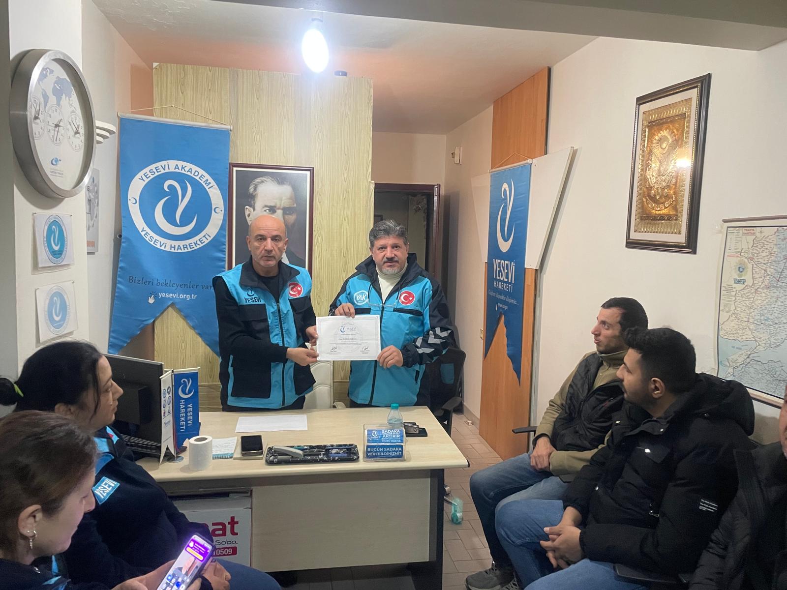 Edirne Yesevi Arama Kurtarma (YAK) Ekip Liderliği’ne Sadık Bektaş Getirildi